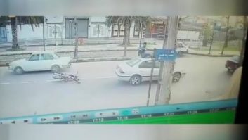 کلیپی از یک تصادف عجیب در یکی از شهرهای ایران