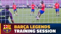 تمرینات تیم اسطوره های بارسلونا
