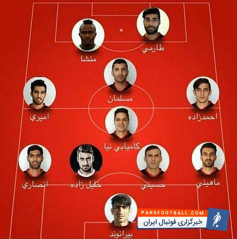ترکیب ثابت پرسپولیس در لیگ هفدهم