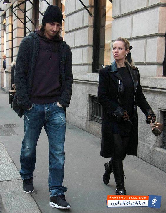 زلاتان ابراهیموویچ و همسرش