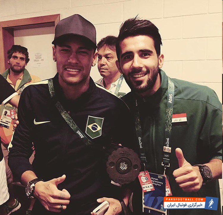 بشار رسن ستاره پرسپولیس در کنار نیمار