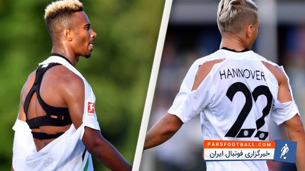 پاره شدن پیراهن بازیکنان هانوفر