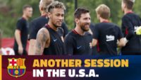 استقبال از بازیکنان بارسلونا در آمریکا