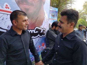 دیدار ویسی و پورموسوی در مراسم شهید حججی