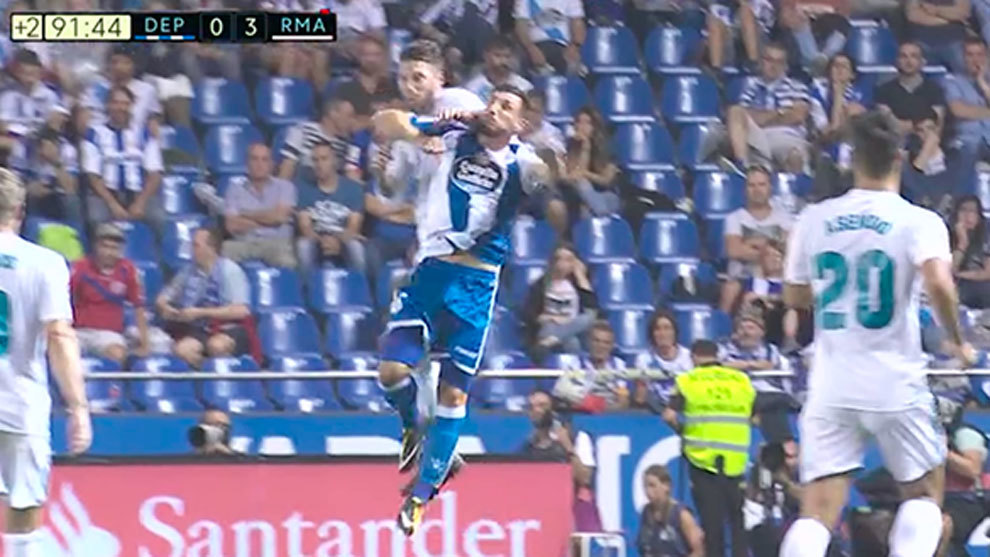 اخراج راموس در دیدار لاکرونیا - رئال مادرید