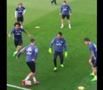 تکنیک جالب رونالدو در تمرینات رئال مادرید!