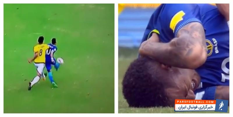 انتقام نیمار از آگیلار مدافع کلمبیا