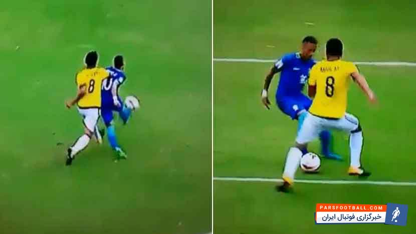 انتقام نیمار از آگیلار مدافع کلمبیا