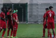 پنالتی زدن بازیکنان پرسپولیس با چشمان بسته در تمرینات عصر یکشنبه در دوبی