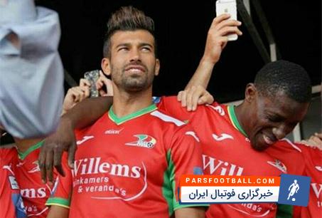 عکس سلفی رضاییان با هم تیمی هایش بعد از پیروزی برابر شارلوا در لیگ بلژیک