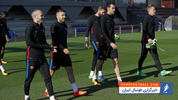 جوردی آلبا مدافع مصدوم تیم فوتبال بارسلونا به تمرینات این تیم بازگشت