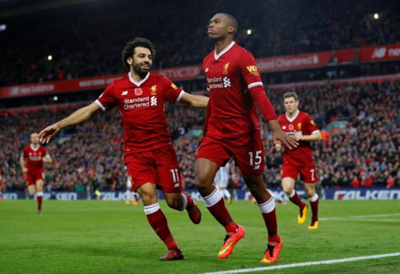 استوریج در جریان دیدار لیورپول برابر هادرزفیلد موفق به زدن صدمین گل باشگاهیش شد