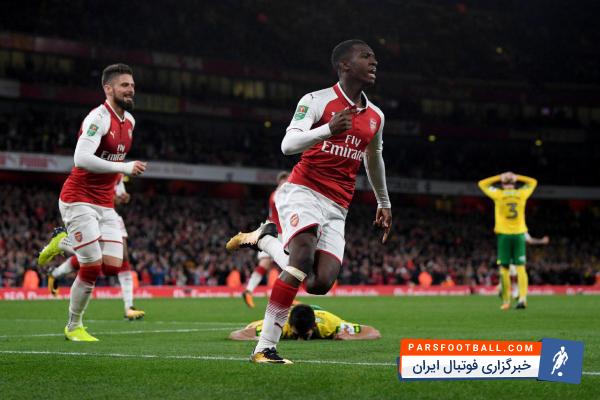 انکیتا بازیکن 18 ساله تیم فوتبال آرسنال با به ثمر رساندن دو گل باعث صعود آرسنال شد