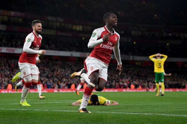 انکتیا بازیکن 18 ساله آرسنال با به ثمر رساند دو گل آرسنال را برابر نورویچ پیروز کرد