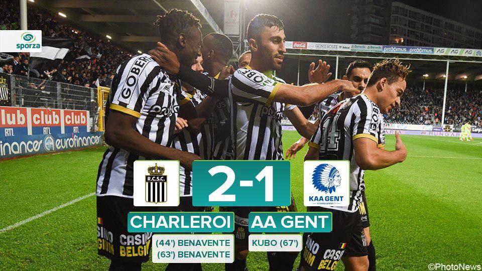 تیم شارلوآ با نتیجه 2 بر 1 توانست بر تیم فوتبال خنت غلبه کند و به رده دوم جدول صعود کند