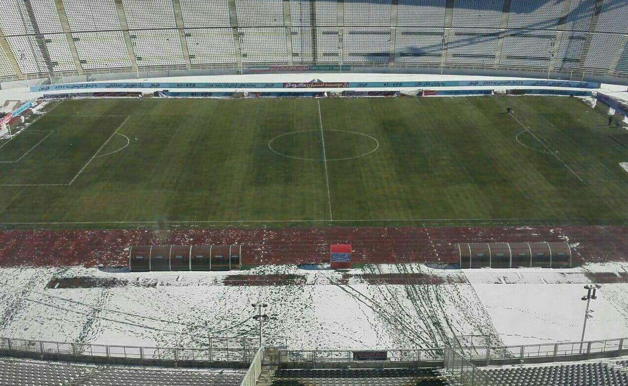 چمن ورزشگاه یادگار امام تبریز آماده برگزاری دیدار تراکتورسازی و سپیدرود