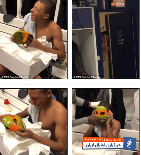 استقبال جالب بازیکنان تیم فوتبال پاری سن ژرمن از کیلیان امباپه ستاره جوان فرانسوی