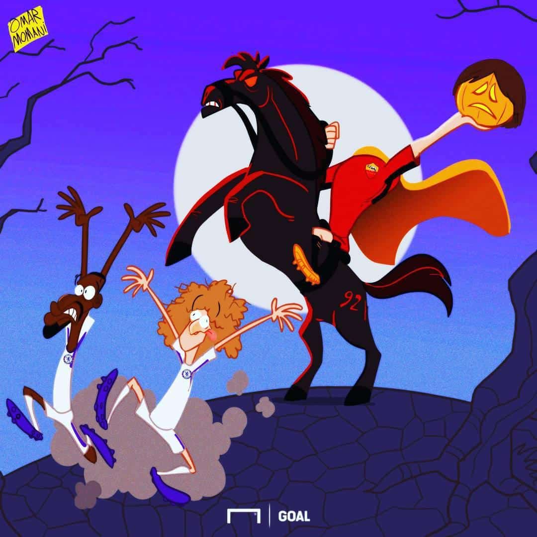 رم از هفته چهارم لیگ قهرمانان اروپا رم موفق شد با سه گل تیم فوتبال چلسی را شکست دهد