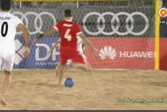 برای تیم ملی ساحلی ایران در این بازی پیمان حسینی، سیدعلی ناظم، محمد احمدزاده موفق به گلزنی شدند