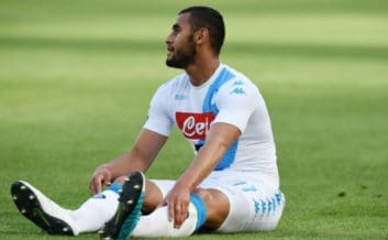 فوزی غلام مدافع تیم فوتبال ناپولی در دیدار برابر منچسترسیتی انگلیس مصدوم شد