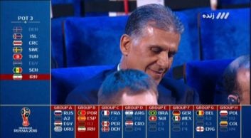 کلیپی از لحظه خروج نام ایران از گلدان های جام جهانی