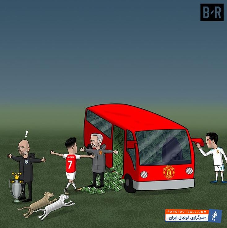 مورینیو با پس زدن گواردیولا سانچز ستاره آرسنال را به منچستریونایتد آورد