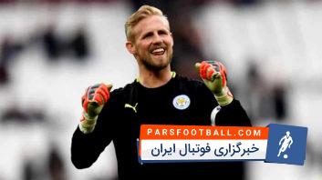 تسلط روی توپ و روپایی زدن کسپر اشمایکل گلر تیم فوتبال لسترسیتی انگلیس