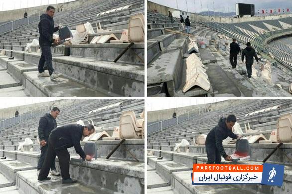 صندلی گذاری سکوهای ورزشگاه آزادی برای دربی هشتاد و ششم آغازشد.