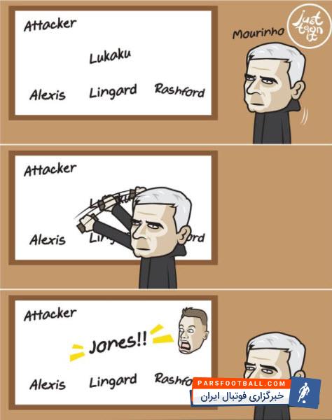 گل به خودی جونز در دیدار تاتنهام برابر منچستریونایتد سوژه کاریکاتوریست ها شد