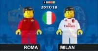 شبیه سازی بازی آاس رم برابر آث میلان با لگو