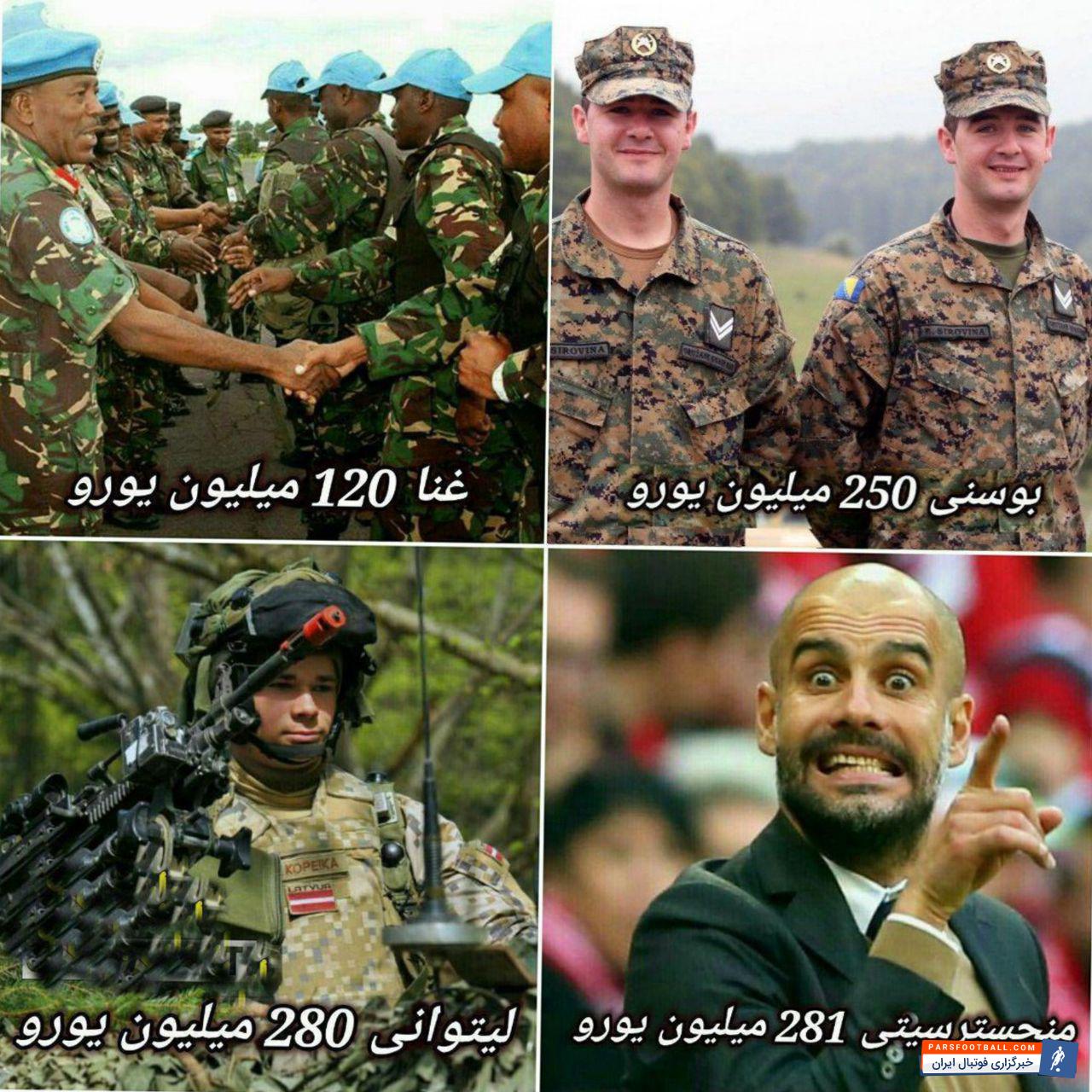 هزینههای که پپ گواردیولا سرمربی منچسترسیتی