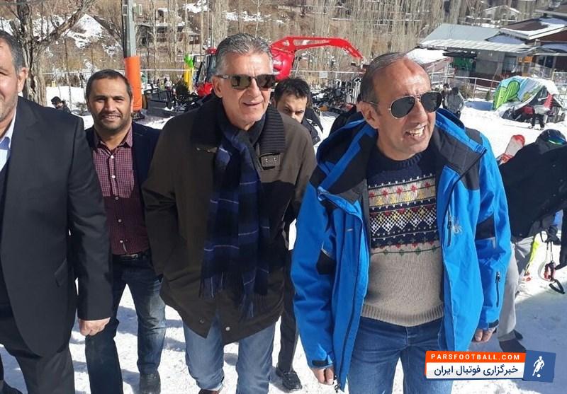 کارلوس کی روش سرمربی تیم ملی فوتبال ایران صبح امروز (سه شنبه) در محل پیست بین المللی دربندسر حضور یافت و از این پیست بازدید کرد.