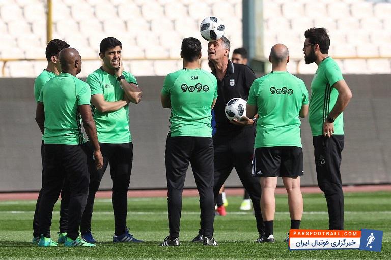 کی روش سرمربی تیم ملی در تمرینات به بررسی توپ های جام جهانی پرداخت