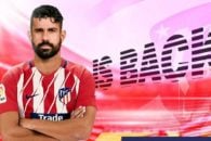 کوستا ؛ شوخی دیگو کوستا مهاجم تیم فوتبال اتلتیکومادرید اسپانیا در تمرینات تیمش