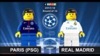 شبیه سازی بازی پاری سن ژرمن و رئال مادرید با لگو