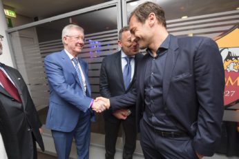 رم ؛ حضور فرگوسن ، مارکو ماتراتزی، آنتونیو کاسانو، آندره آ پیرلو و مالدینی در ورزشگاه المپیکو