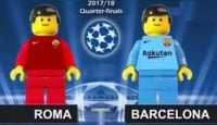 شبیه سازی بازی رم و بارسلونا با لگو