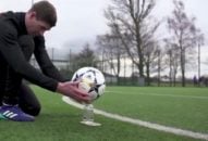 چالش شوت زنی استیون جرارد با شیشه آب!!!