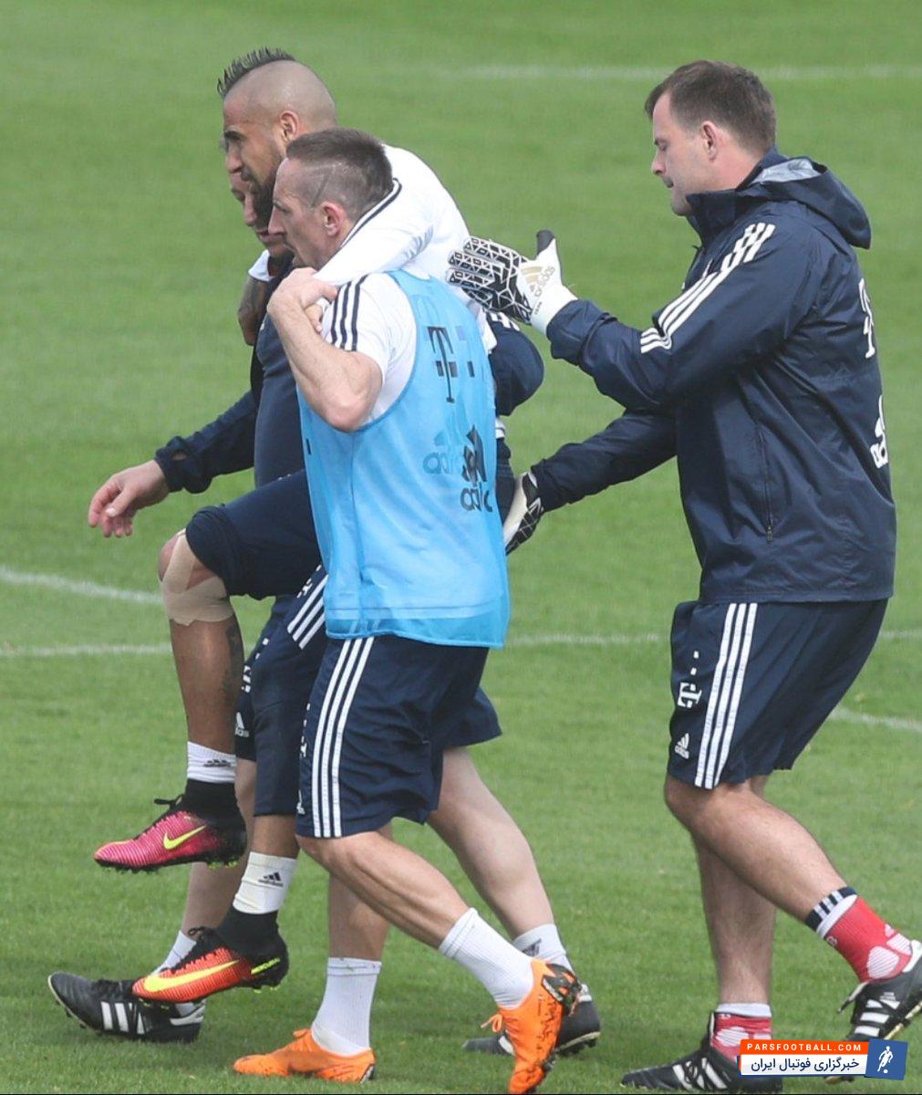 ویدال بازیکن کلیدی تیم فوتبال بایرن مونیخ در تمرینات تیمش دچار مصدومیت شد