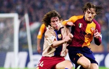 بارسلونا ؛ پویول و و توتی دو اسطوره بارسا و رم ملاقاتی قبل از دیدار تیم هایشان انجام دادند