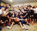 خوشحالی مسعود شجاعی و بازیکنان تیم آ ا ک پس از قهرمانی در سوپرلیگ یونان