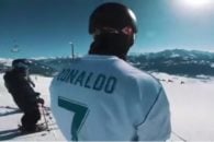 اقدام جالب آندری راگتلی دراسکی روی برف با لباس رونالدو