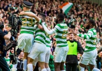 حمایت از فلسطین در جشن قهرمانی سلتیک