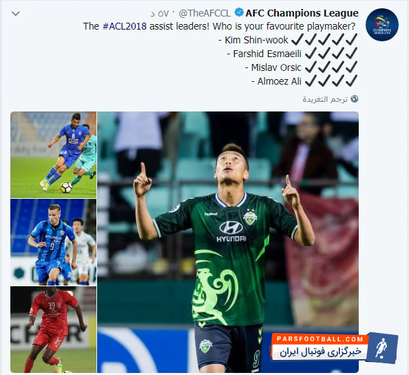 فرشید اسماعیلی هافبک استقلال جزو ۴ هافبک بازیساز برتر لیگ قهرمانان آسیا معرفی شد فرشید اسماعیلی در تیر ماه سال ۹۴ با قراردادی سه ساله به عضویت باشگاه استقلال درآمد.