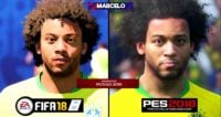 فیفا 18 یا 2018 PES ؛ مقایسه چهره بازیکنان تیم ملی برزیل در بازی PES و FIFA