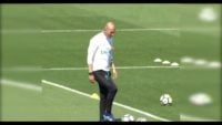 روپایی زدن زین الدین زیدان در تمرینات رئال مادرید