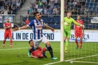 گل قوچان نژاد در بازی مقابل اوترخت