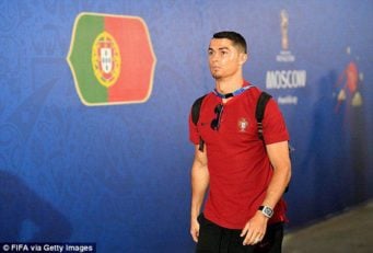 رونالدو ؛ تصویری از چهره جدید کریس رونالدو ستاره پرتغال در دیدار برابر مراکش