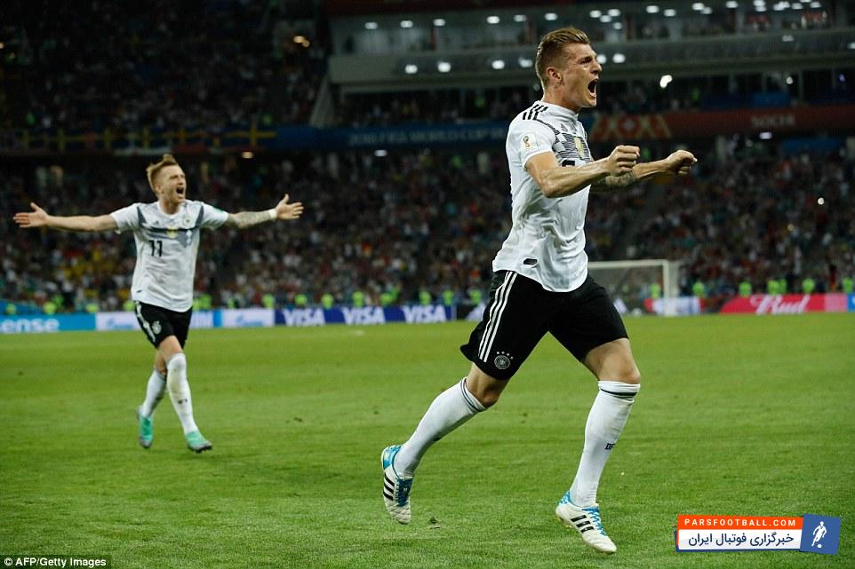 کروس ؛ گل دقایق آخری تونی کروس به تیم سوئد باعث پیروزی آلمان شد