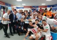 بازیکنان تیم ملی پس از شکست مراکش، در رختکن به شادی پرداختند و کی روش نیز از هواداران تشکر کرد.